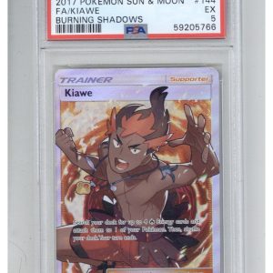 2017 Pokemon Sun & Moon Burning Shadows 144 Full Art/Kiawe PSA 5