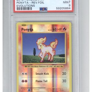 2016 Pokemon XY Evolutions 19 Ponyta-Reverse Foil PSA 9