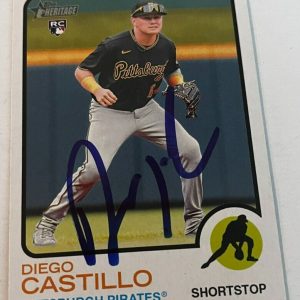 DIEGO CASTILLO SIGNED 2022 TOPPS HERITAGE BASEBALL CARD AUTO