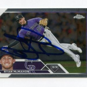 RYAN MCMAHON SIGNED 2023 TOPPS CHROME BASEBALL CARD AUTO