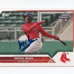 MIGUEL BLEIS SIGNED 2023 TOPPS PRO DEBUT BASEBALL CARD AUTO