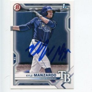 KYLE MANZARDO SIGNED 2021 BOWMAN DRAFT BASEBALL CARD AUTO