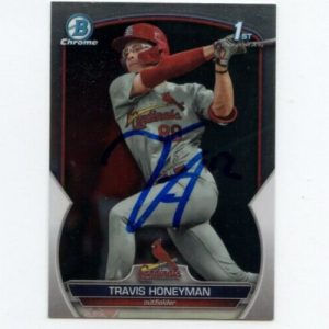 TRAVIS HONEYMAN SIGNED 2023 BOWMAN CHROME DRAFT CARD AUTO
