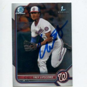 TREY LIPSCOMB SIGNED 2022 BOWMAN CHROME DRAFT CARD AUTO