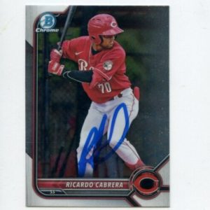RICARDO CABRERA SIGNED 2022 BOWMAN CHROME DRAFT CARD AUTO