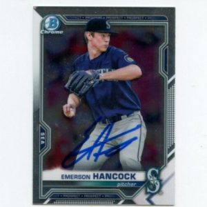 EMERSON HANCOCK SIGNED 2021 BOWMAN CHROME CARD AUTO