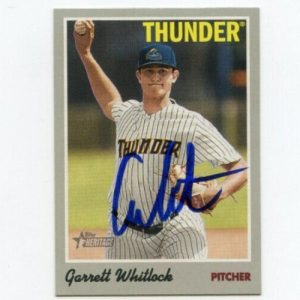 GARRETT WHITLOCK SIGNED 2019 TOPPS HERITAGE MINOR LEAGUE BASEBALL CARD AUTO