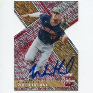 WILL HOLLAND SIGNED 2019 PANINI ELITE EXTRA EDITION BASEBALL CARD AUTO 44/99