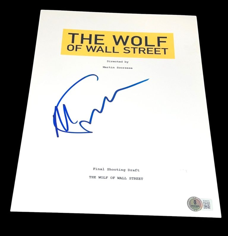 MARTIN SCORSESE SIGNED AUTOGRAPH MOVIE SCRIPT WOLF OF WALL STREET BECKETT BAS X4