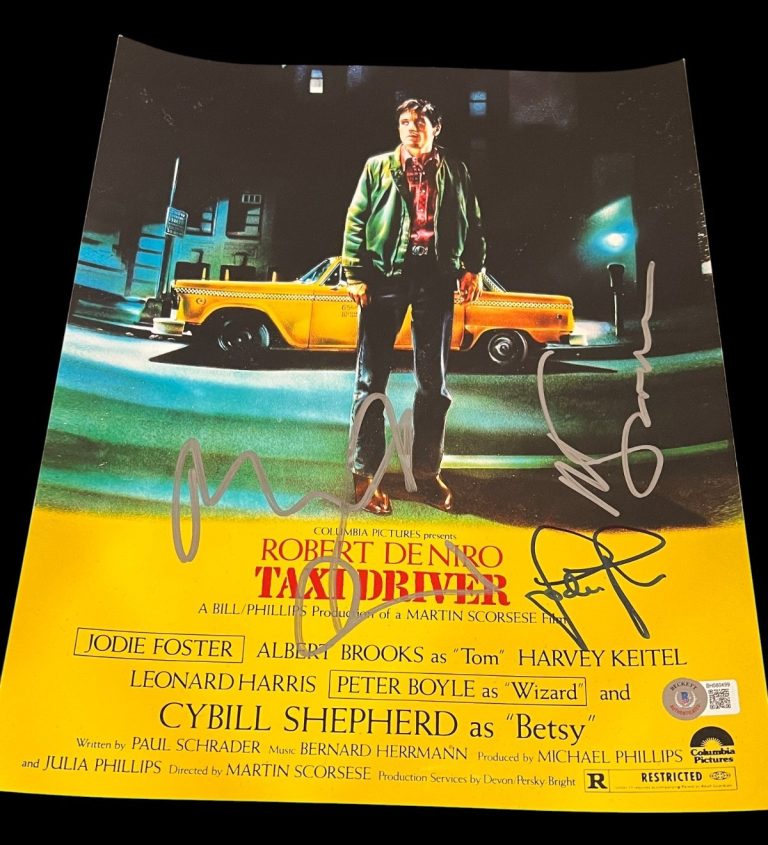 TAXI DRIVER CAST SIGNED AUTOGRAPH 11x14 DENIRO FOSTER SCORSESE BECKETT BAS COA D