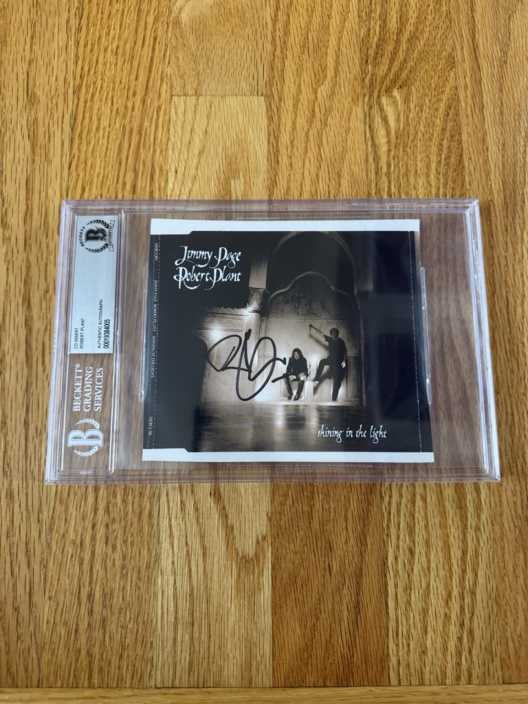 Robert Plant Signed Autographed Shining in Light CD Insert Beckett LED Zeppelin