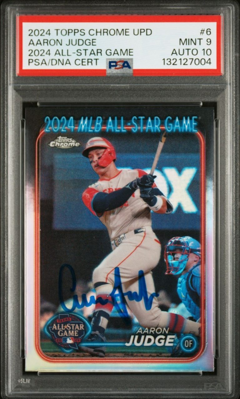 AARON JUDGE Autographed 2024 TOPPS CHROME UPDATE 2024 ALL STAR GAME #ASGC-6 PSA