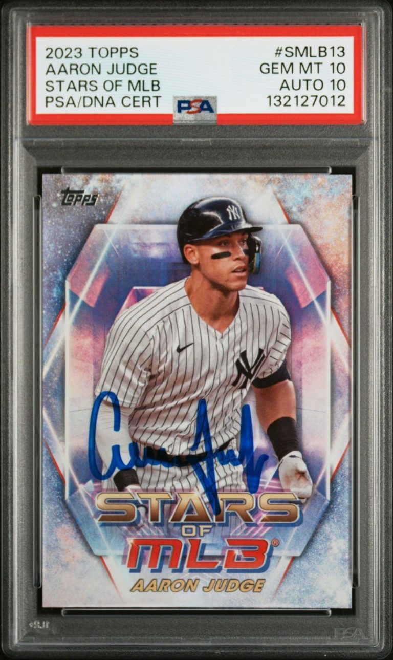 Aaron Judge Autographed 2023 Topps Stars of the MLB #SMLB13 Yankees Auto PSA 10