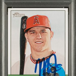 2012 Mike Trout Topps Heritage Autographed Signed Rookie Card PSA 9 Auto 10