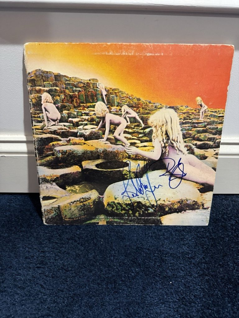 Nice Led Zeppelin Houses of Holy Signed Robert Plant + John Paul Jones JSA LOA