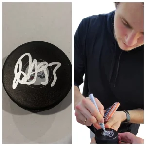 ZAKHAR BARDAKOV SIGNED COLORADO AVALANCHE HOCKEY PUCK W/ CASE COA