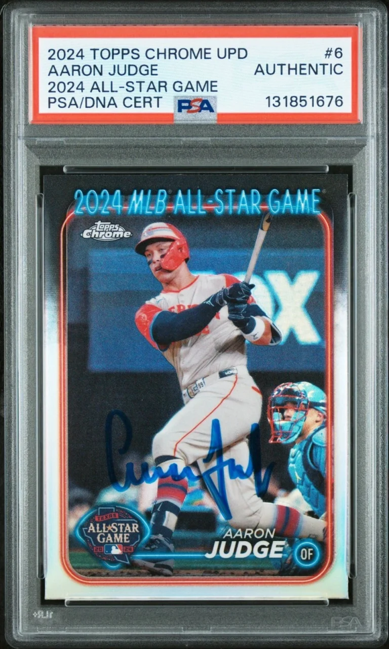 AARON JUDGE Autographed 2024 TOPPS CHROME UPDATE 2024 ALL STAR GAME #ASGC-6 PSA