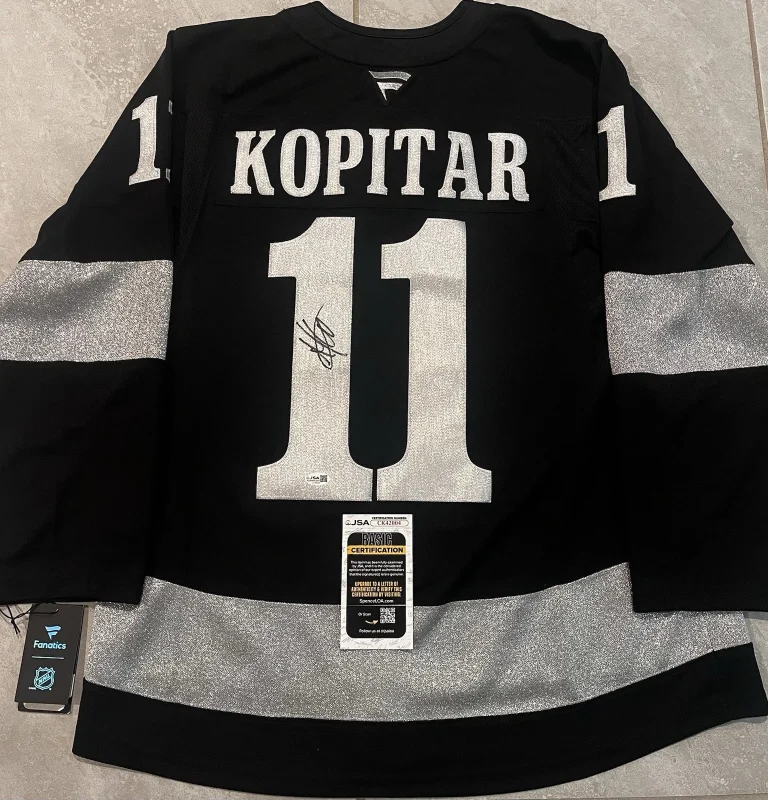 ANZE KOPITAR SIGNED LOS ANGELES KINGS FANATICS PREMIUM HOCKEY JERSEY JSA COA