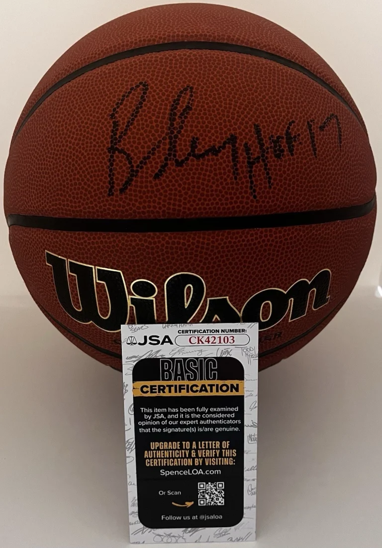BILL SELF SIGNED WILSON NCAA BASKETBALL KANSAS JAYHAWKS ILLINOIS JSA COA