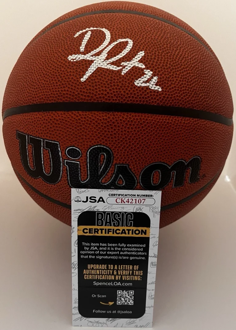 DARRYN PETERSON SIGNED WILSON NBA BASKETBALL KANSAS JAYHAWKS JSA COA