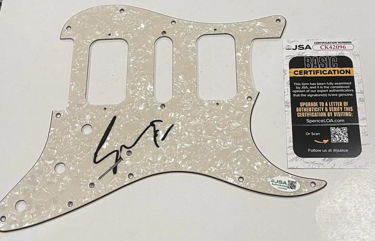 GEEZER BUTLER SIGNED GUITAR PICKGUARD PICK GUARD AUTOGRAPH BLACK SABBATH JSA COA