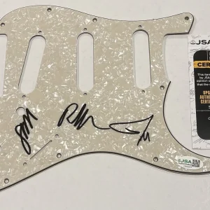 YELLOWCARD BAND SIGNED GUITAR PICKGUARD PICK GUARD AUTOGRAPH RYAN KEY +2 JSA COA