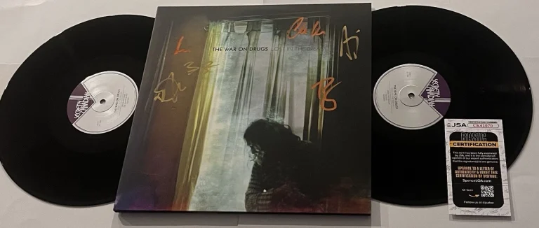 THE WAR ON DRUGS SIGNED LOST IN THE DREAM LP VINYL RECORD ALBUM ADAM +5 JSA COA