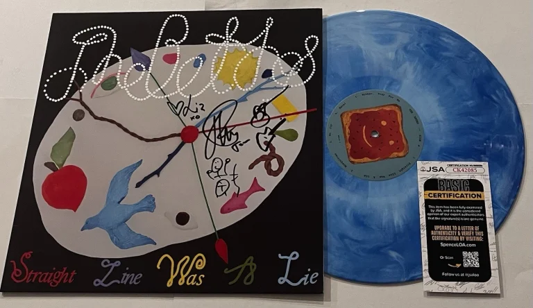 THE BETHS BAND SIGNED STRAIGHT LINE WAS A LIE LP VINYL RECORD ALBUM JSA COA
