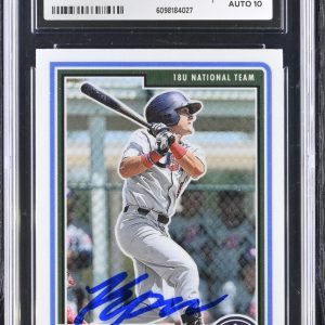 KEVIN MCGONIGLE SIGNED 2023 PANINI STARS & STRIPES CARD #55 CGC 8 JSA 10 AUTO