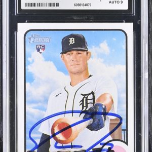 SPENCER TORKELSON SIGNED 2022 TOPPS HERITAGE HIGH CARD #531 CGC 8 JSA 9 AUTO