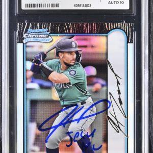 HARRY FORD SIGNED 2024 BOWMAN CHROME 25TH CARD #BC25-24 CGC AU JSA 10 AUTO