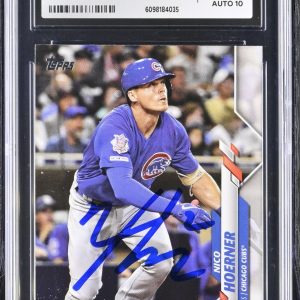 NICO HOERNER SIGNED 2020 TOPPS ROOKIE CARD #70 CGC AU JSA 10 AUTO