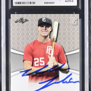 WALKER JENKINS SIGNED 2022 LEAF PERFECT GAME ROOKIE CARD #93 CGC 9 JSA 9 AUTO