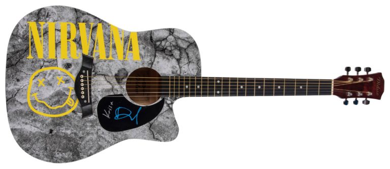Dave Grohl Krist Novoselic Signed Nirvana Guitar JSA
