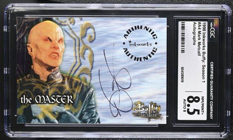 1998 Inkworks Buffy Season 1 A4 Mark Metcalf The Master Signed Auto CGC 8.5