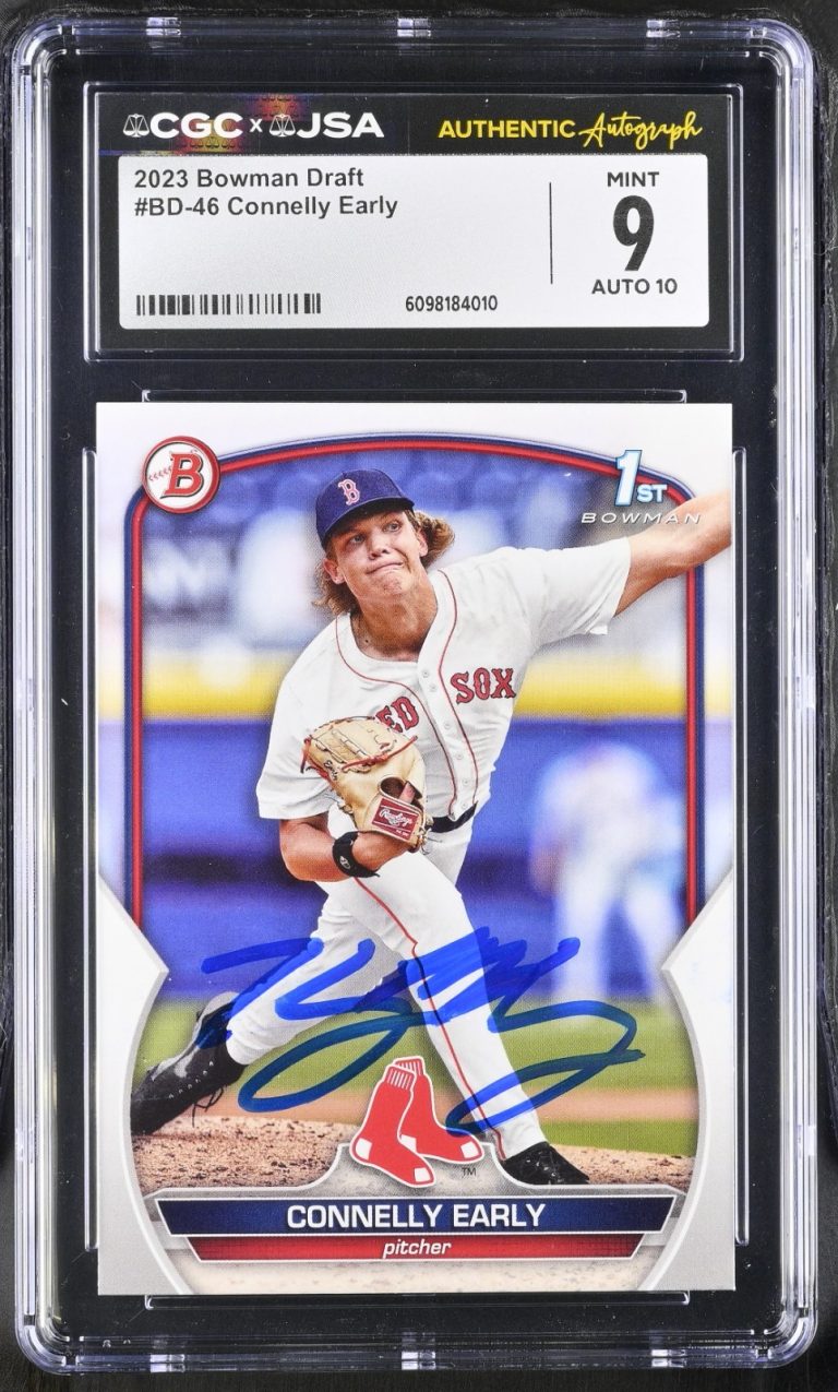CONNELLY EARLY SIGNED 2023 BOWMAN DRAFT ROOKIE CARD #BD-46 CGC 9 JSA 10 AUTO