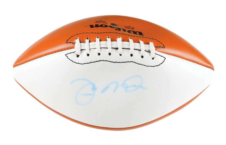Joe Montana Signed Autographed White Panel Football Beckett BAS