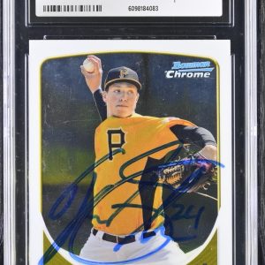 TYLER GLASNOW SIGNED 2013 BOWMAN CHROME ROOKIE CARD #BCP134 CGC AU JSA AUTO