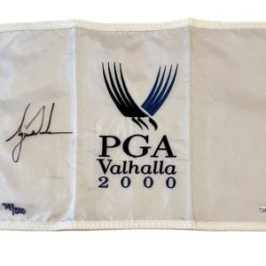 Tiger Woods Signed 2000 PGA Championship Flag Tiger Slam Upper Deck UDA