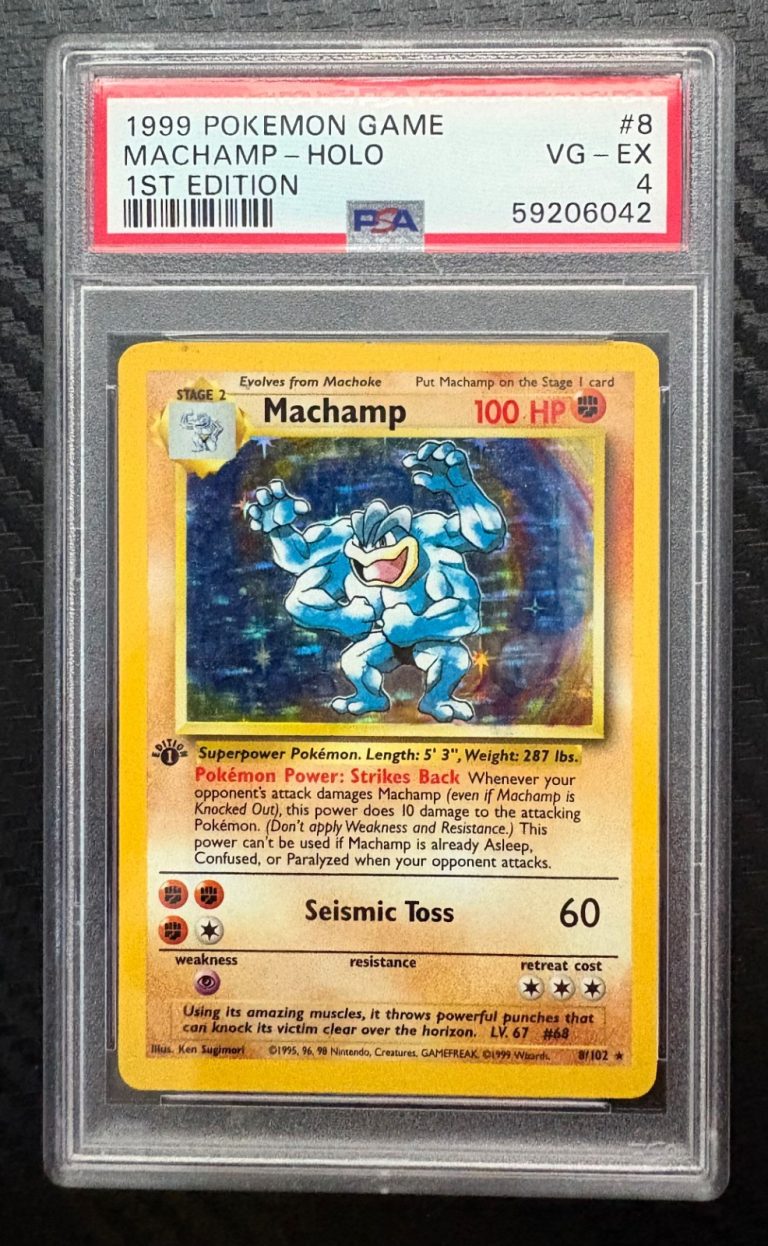 1999 POKEMON 1ST EDITION MACHAMP #8 PSA 4 COLLECTIBLE MEMORABILIA