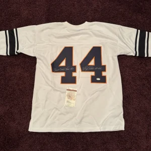Floyd Little SIGNED Syracuse JERSEY Amazing Inscription -Brown Davis Then Me JSA
