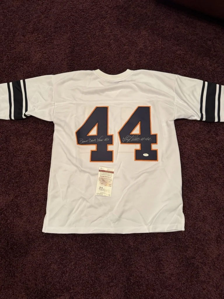 Floyd Little SIGNED Syracuse JERSEY Amazing Inscription -Brown Davis Then Me JSA
