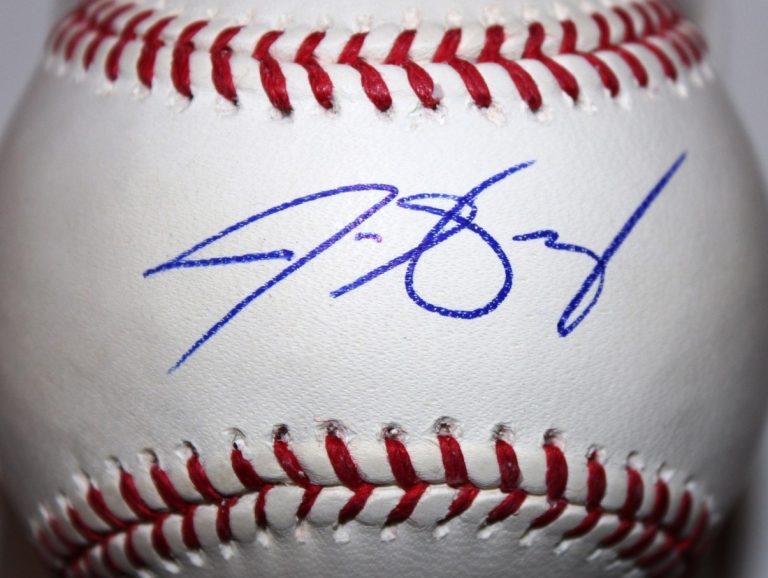 Jonathan Gray signed Rawlings Major League MLB Baseball Rockies COA