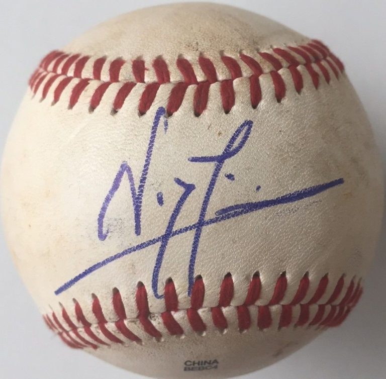 NICK TRAVIESO SIGNED RAWLINGS GAME USED BASEBALL REDS COA