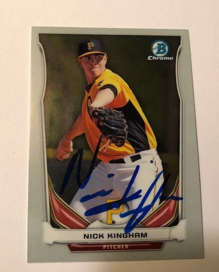 NICK KINGHAM SIGNED 2014 BOWMAN CHROME PROSPECT ROOKIE CARD AUTO
