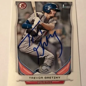 TREVOR GRETZKY SIGNED 2014 BOWMAN PROSPECT ROOKIE CARD WAYNE SON AUTO