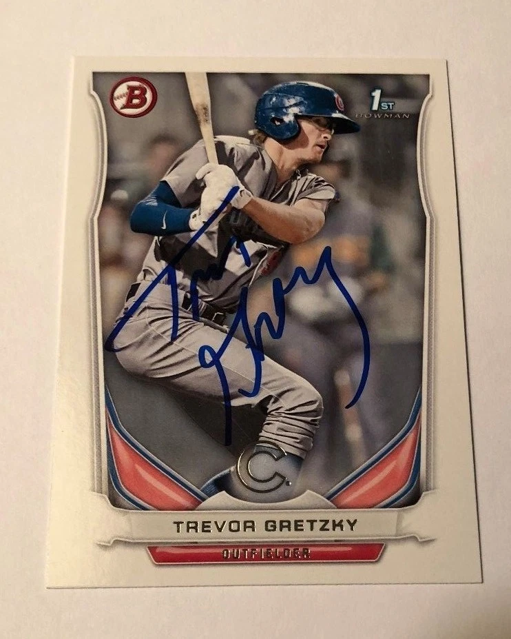 TREVOR GRETZKY SIGNED 2014 BOWMAN PROSPECT ROOKIE CARD WAYNE SON AUTO