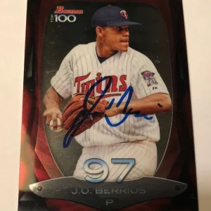 JOSE BERRIOS SIGNED 2013 BOWMAN 100 PROSPECT ROOKIE CARD AUTO