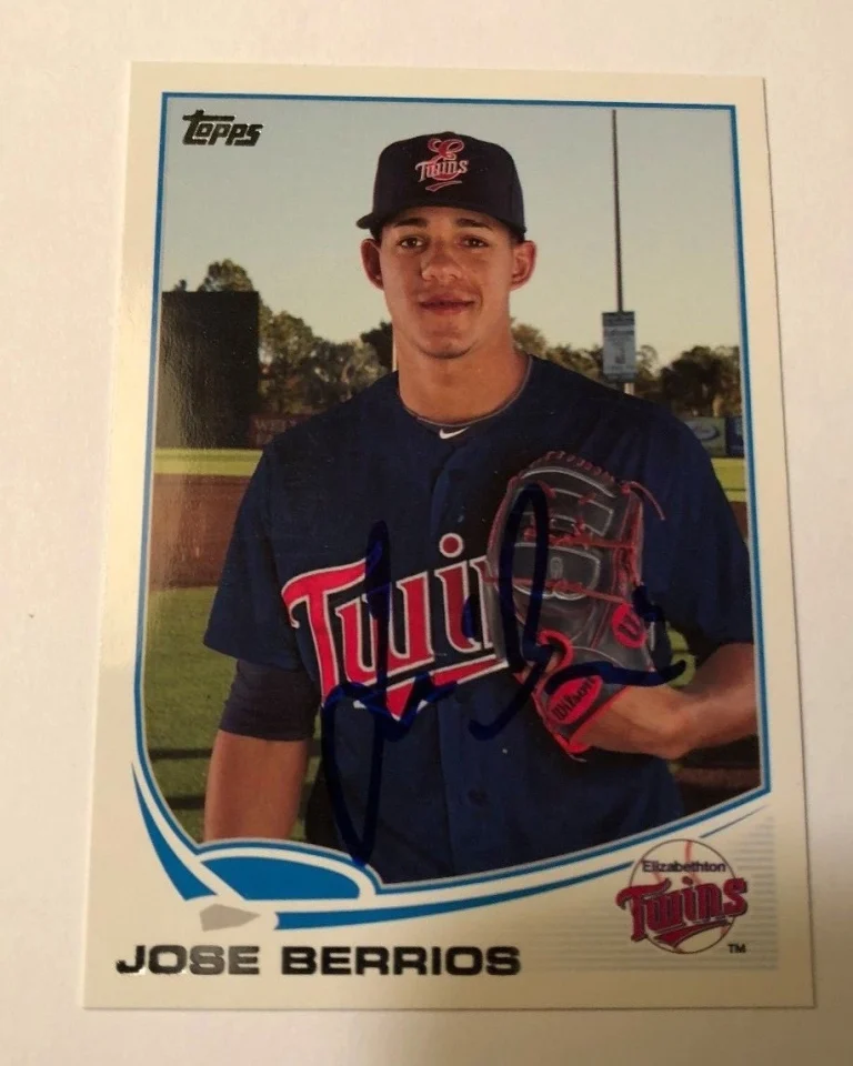 JOSE BERRIOS SIGNED 2013 TOPPS PRO DEBUT PROSPECT ROOKIE CARD AUTO
