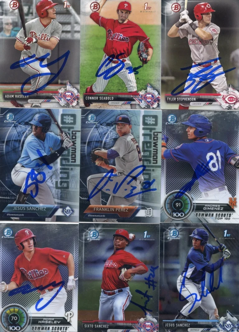ADAM HASELEY SIGNED 2018 BOWMAN CHROME SCOUTS 100 ROOKIE CARD AUTO